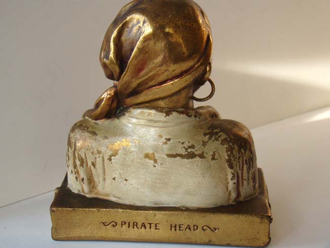 A pair of Pirate head bookends made by the Armor Bronze Company circa 1930-1940 — image 3